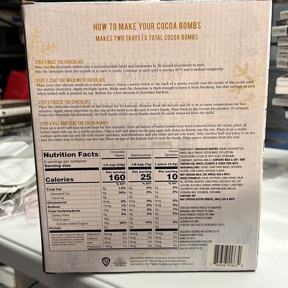 Harry Potter Hot Cocoa Bombs DIY Star Silicone Mold, Chocolate Wafers Sprinkles - Picture 6 of 11